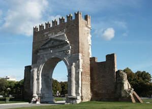Italy RIMINI Arch of Augustus Arch of Augustus Emilia Romagna - RIMINI - Italy