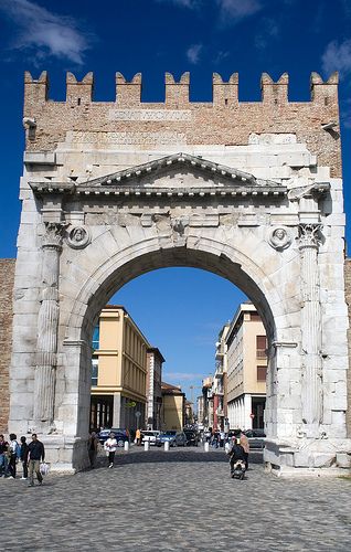 Italy RIMINI Arch of Augustus Arch of Augustus Emilia Romagna - RIMINI - Italy