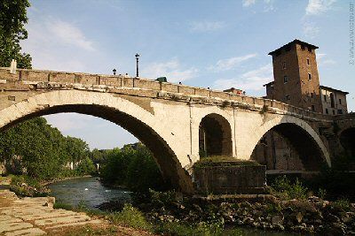 Italy Rome Fabricio Bridge Fabricio Bridge Italy - Rome - Italy