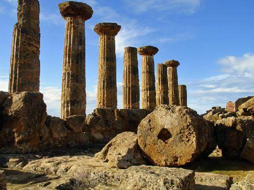 Italia Agrigento Templo de Hércules Templo de Hércules Sicilia - Agrigento - Italia