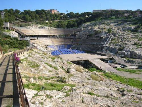 Italy CAGLIARI Roman Amphitheater Roman Amphitheater Sardinia - CAGLIARI - Italy