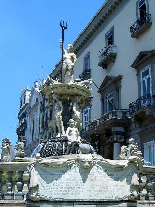 Italy Napoli Neptune Fountain Neptune Fountain Napoli - Napoli - Italy