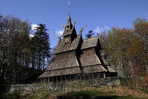 Noruega Bergen  Iglesia de Fantoft Iglesia de Fantoft Hordaland - Bergen  - Noruega