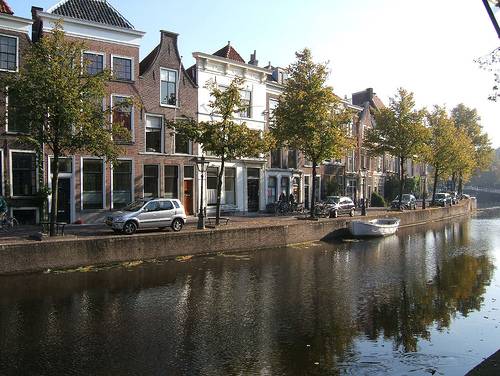 Netherlands Leiden  Canal Rapenburg Canal Rapenburg South Holland - Leiden  - Netherlands