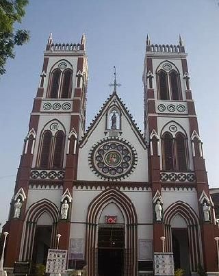 India Pondicherry  Iglesia del Sagrado Corazón Iglesia del Sagrado Corazón Pondicherry - Pondicherry  - India