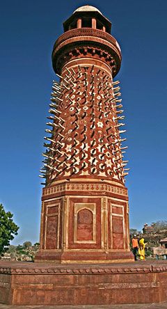 India Fatehpur Sikri  Hiran Minar Hiran Minar Agra - Fatehpur Sikri  - India