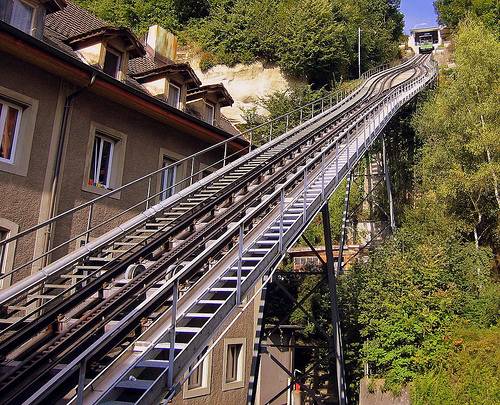 Suiza Fribourg Funicular Funicular Suiza - Fribourg - Suiza