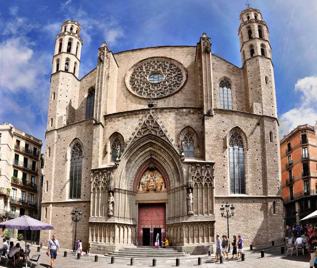 Spain Barcelona Santa Maria del Mar Church Santa Maria del Mar Church Barcelona - Barcelona - Spain