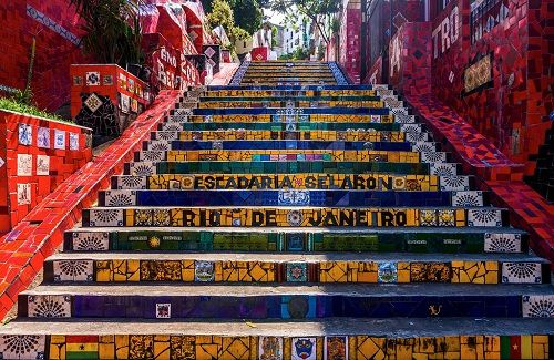 Brasil Rio De Janeiro Escadaria Selarón Escadaria Selarón Brasil - Rio De Janeiro - Brasil