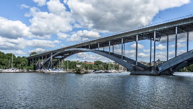 Sweden Stockholm Vasterbron Bridge Vasterbron Bridge Stockholm - Stockholm - Sweden