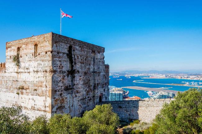 Gibraltar Gibraltar  Moorish Castle Moorish Castle Gibraltar - Gibraltar  - Gibraltar