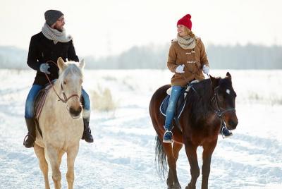 Montar a caballo en invierno en Bled