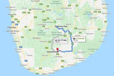 Traslado privado de la ciudad de Nuwara Eliya a la ciudad de Udaw