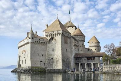 Entrada a Château de Chillon en Montreux Entrada a Château de Chillon en Montreux
