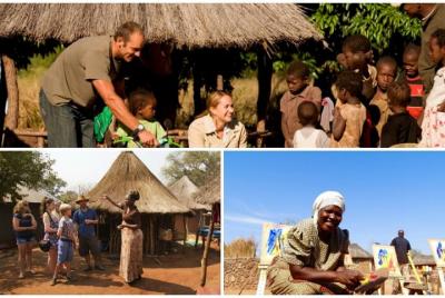 Experiencia en el recorrido por el pueblo local de las cataratas 