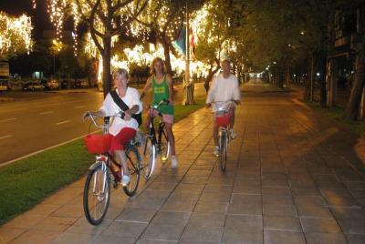 Visita nocturna a Bangkok en bicicleta