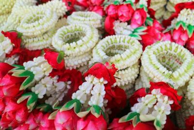 Mercado de flores de Bangkok y taller de arte floral tailandés (t