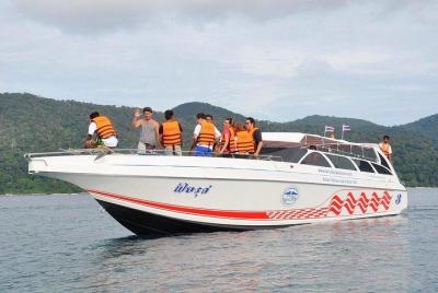 Phuket a Koh Kradan por Satun Pakbara Lancha rápida Phuket a Koh Kradan por Satun Pakbara Lancha rápida