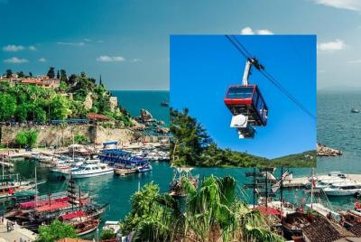 Casco antiguo de Antalya, cascada y viaje en teleférico desde Sid Casco antiguo de Antalya, cascada y viaje en teleférico desde Sid