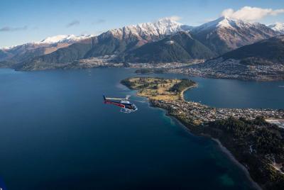 Vuelo en helicóptero por la cordillera montañosa Remarkables desd