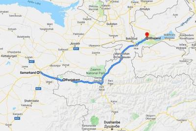 Samarcanda - Khujand, Tayikistán Traslado (318 km)