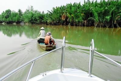 Medio día del Delta del Mekong en lancha motora y ciclismo de oci