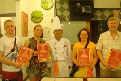 Iniciación diaria La clase de cocina Sai Gon sale en la ciudad de