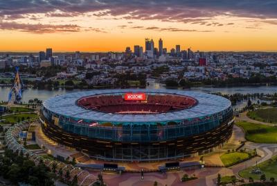 Entrada al Optus Stadium HALO by Night en Perth