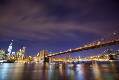 Recorrido fotográfico por el puente de Brooklyn en la noche Recorrido fotográfico por el puente de Brooklyn en la noche