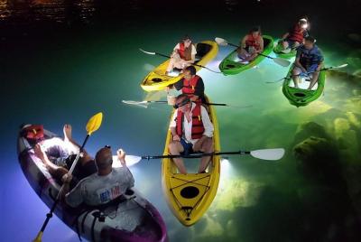 Tours nocturnos iluminados por LED en St. Pete Beach en kayak con fondo de vidrio Tours nocturnos iluminados por LED en St. Pete Beach en kayak con fondo de vidrio
