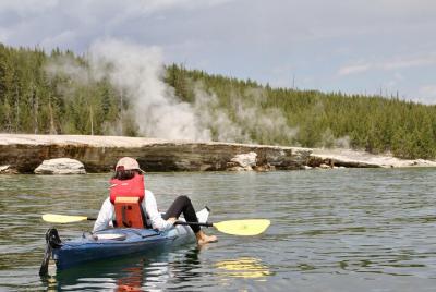 Experiencia guiada en kayak en el lago Yellowstone