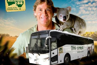 Zoo de Australia en servicio de autobús Croc Express Zoo de Australia en servicio de autobús Croc Express