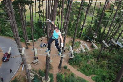 Carrera de obstáculos del bosque de adrenalina en Christchurch