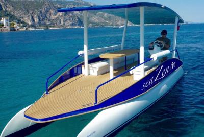 French Riviera Solar Powered Boat Private Cruise + Pick-up from Nice opción French Riviera Solar Powered Boat Private Cruise + Pick-up from Nice opción