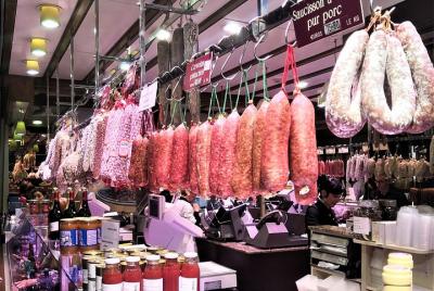 Tour de degustación del mercado de comida matutina de Lyon en Les Tour de degustación del mercado de comida matutina de Lyon en Les