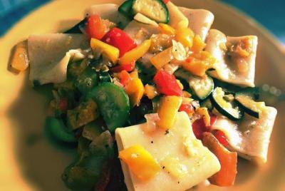 Cata de vinos y aceites Evo con comida vegetariana.