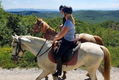 Excursión de medio día a caballo en la Toscana para principiantes