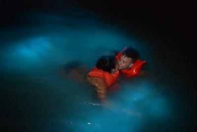 Crucero nocturno por la laguna luminosa desde la bahía de Montego