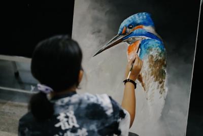 Pintura sobre lienzo con acrílico