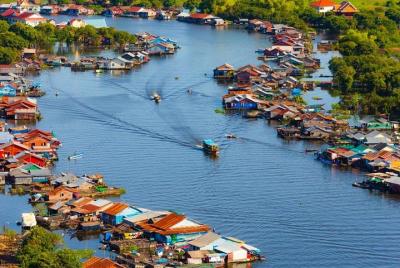 Kampong Khleang - Pueblo flotante en el lago Tonle Sap