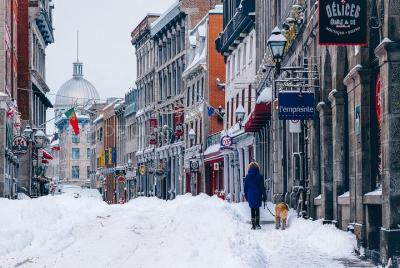 Encantos de invierno del casco antiguo de Montreal y la basílica 