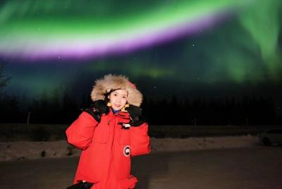 Yellowknife cosas que hacer para ver auroras en autobús (caza de 