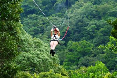 Tour en tirolesa en el Parque Nacional Braulio Carrillo desde San