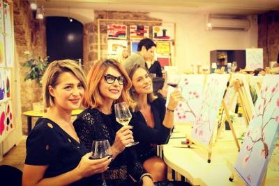 Art Bottega - Fiesta de la pintura | Estudio de vino y pintura en