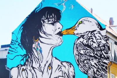 Arte callejero y tejados de Aarhus Arte callejero y tejados de Aarhus