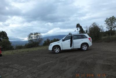 Traslado en transporte entre ciudades.