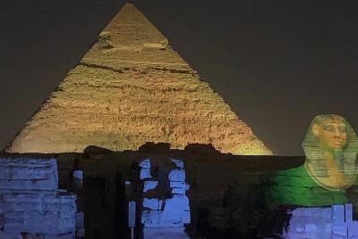 Espectáculo de luz y sonido en las pirámides y la esfinge con tra