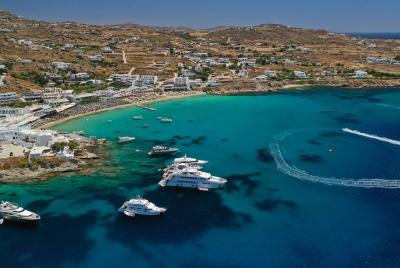 Crucero por la costa sur de la isla de Mykonos con almuerzo Crucero por la costa sur de la isla de Mykonos con almuerzo