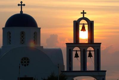 Santorini medio día por la tarde Santorini medio día por la tarde