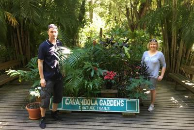 Jardín botánico, parque de mariposas y monos Mayan Eden y playa e